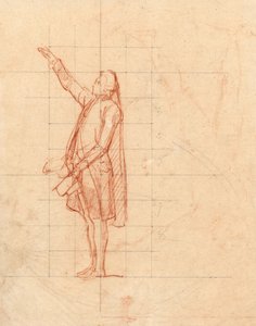 Studie voor de Eed op de Tennisbaan door Louis Charles Auguste Couder